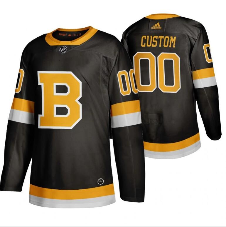 Cheap Boston Bruins Custom Black 2019-20 Third Stitched NHL Jersey